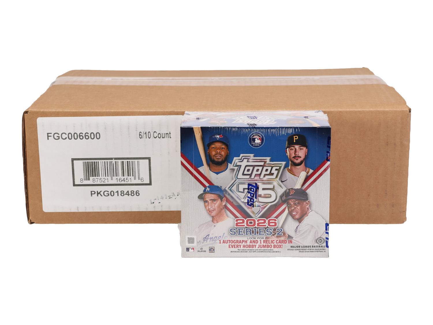2026 Topps Series 2 Baseball Hobby Jumbo 6-Box Case | DA Card World