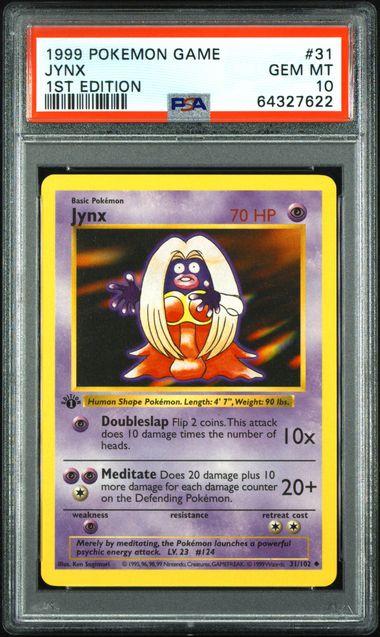 1999 jynx pokemon card value Base Set Unlimited #31 CGC 8.5 Weakness Psychic ×2 Retreat Cost Jynx - Secret Wonders -