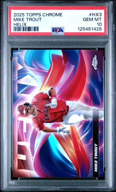 2025 Topps Chrome Mike Trout Helix #HX-3 PSA 10