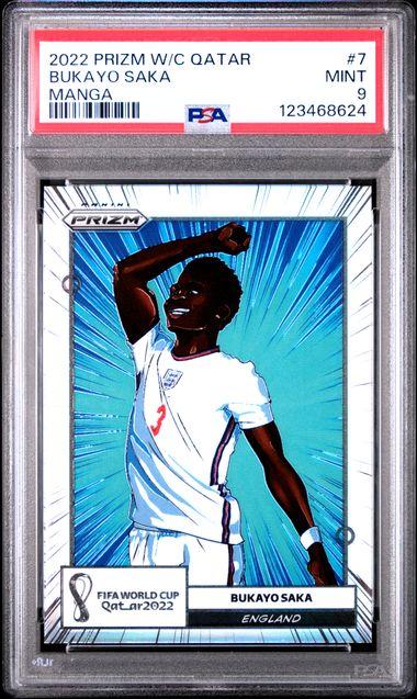 2022 Panini Prizm World Cup Bukayo Saka Manga #7 PSA 9