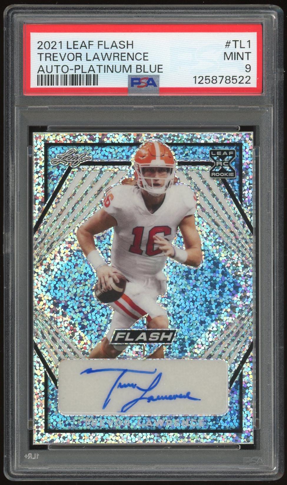 2021オールスターチャリティーオークション阪神タイガース51 シルバー/レッド 2021 Leaf Flash #TL1 Trevor Lawrence RC Auto Platinum Blue #/35
