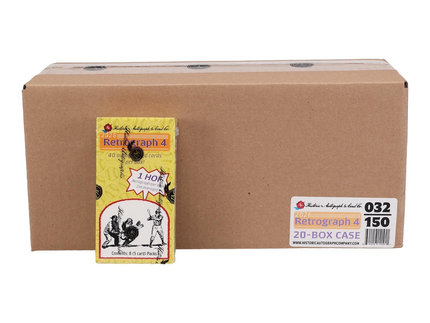 ヴィンテージ　レターボックス 2026 Historic Autographs Retrograph 4 Baseball Hobby 20-Box Case