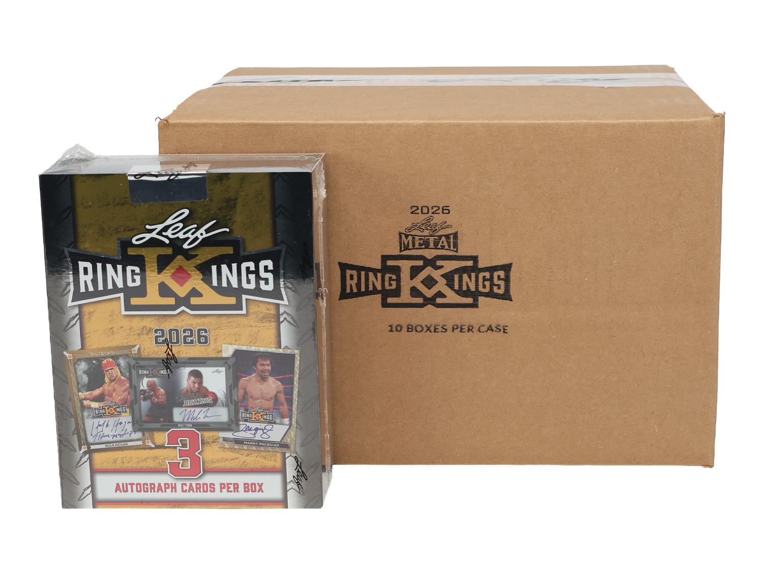 2026 Leaf Metal Ring Kings Boxing Hobby 10-Box Case | DA Card World