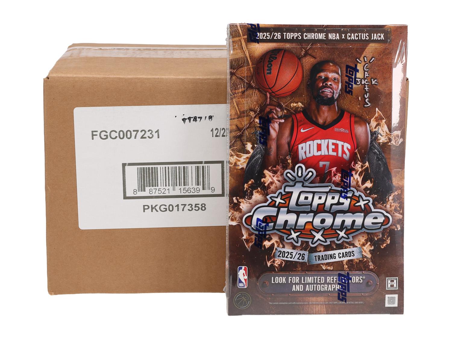 2025/26 Topps Chrome Cactus Jack Basketball Hobby 12-Box Case | DA 