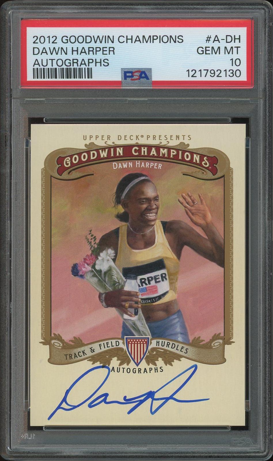 2012 Upper Deck Goodwin Champions #ADH Dawn Harper Auto PSA 10