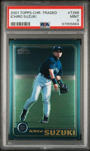 2001 Topps Chrome Traded Ichiro Suzuki Rookie #T266 PSA 9 | DA