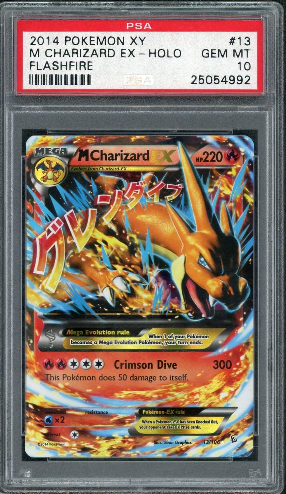 charizard pokemon card 2014 XY Flashfire M Ex Holo #13 PSA 10 EX Type Amazon.com: Mega/M Charizard EX (XY
