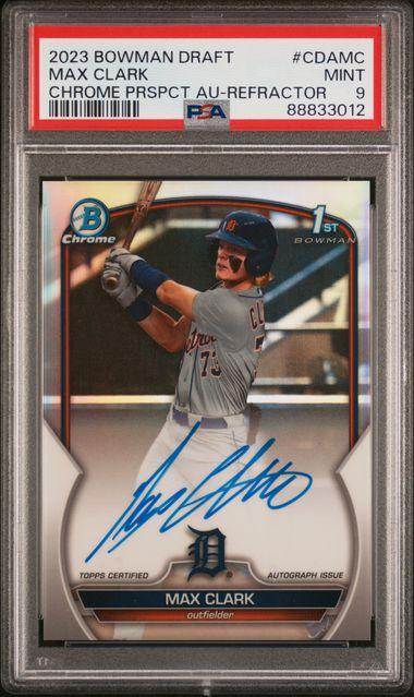 2023 Bowman Draft Max Clark 1st Refractor Auto /499 PSA 9 | DA 