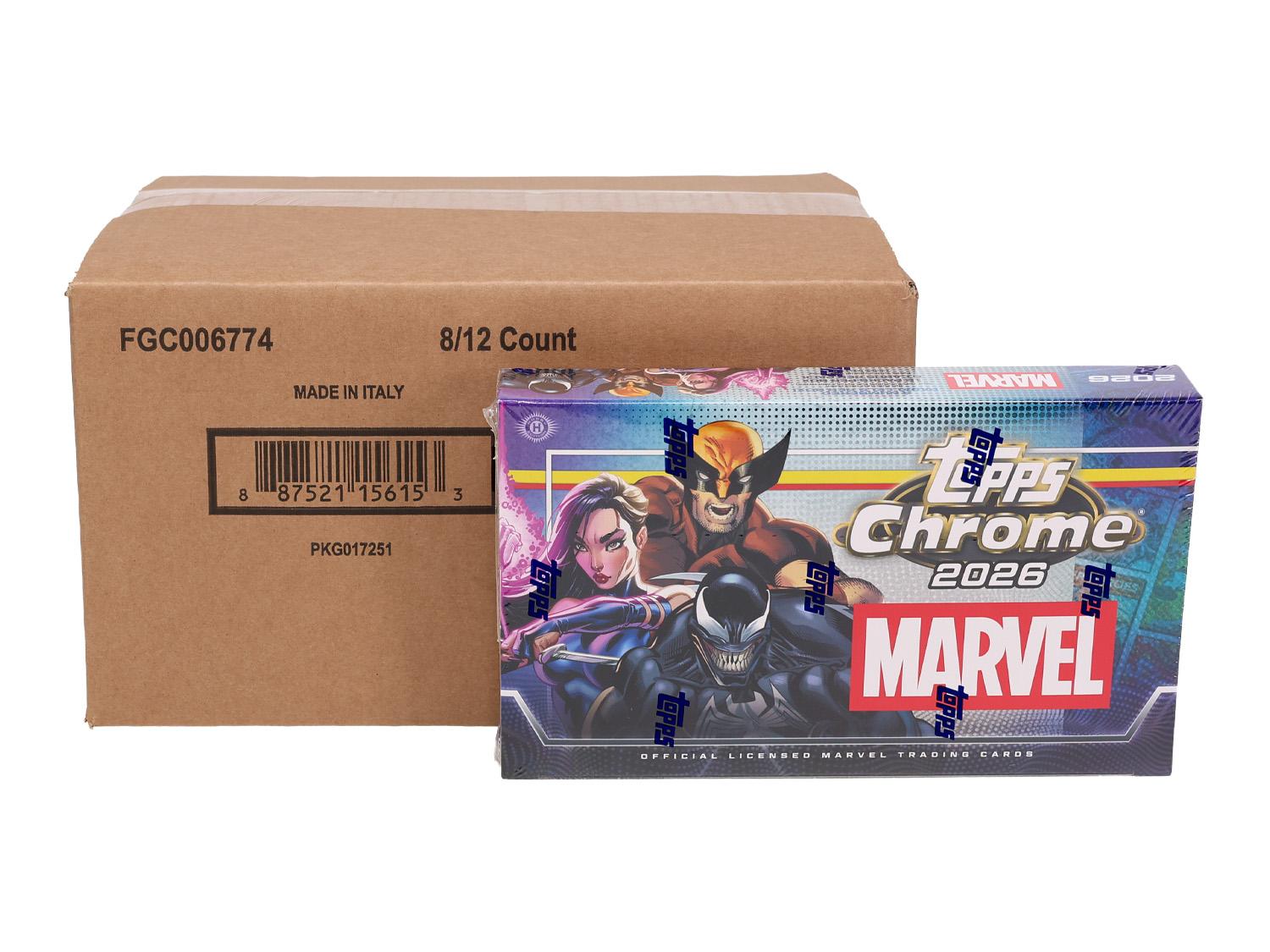 2026 Topps Marvel Comics Chrome Hobby 8-Box Case | DA Card World 2026 Topps Marvel Comics Chrome Hobby 8-Box Case | DA Card World