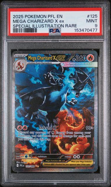 2025 Pokemon Phantasmal Flames Mega Charizard X ex SIR #125 PSA 9