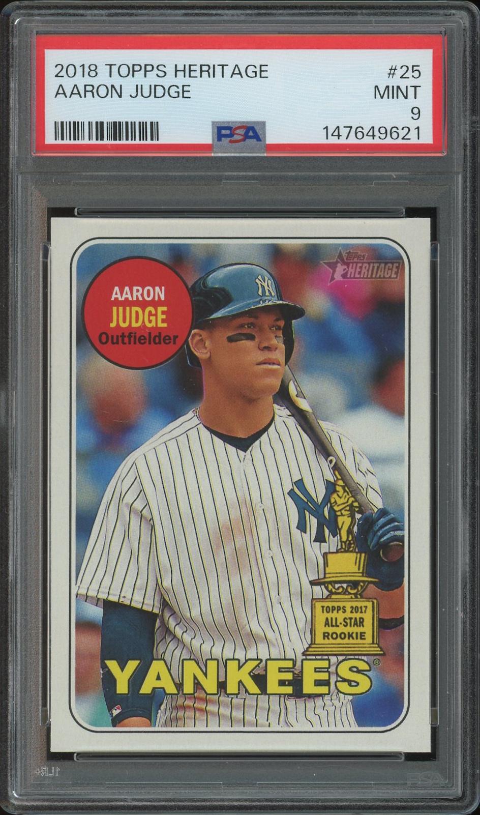 2018 Topps Heritage Baseball #25 Aaron Judge PSA 9 (MINT) | DA 