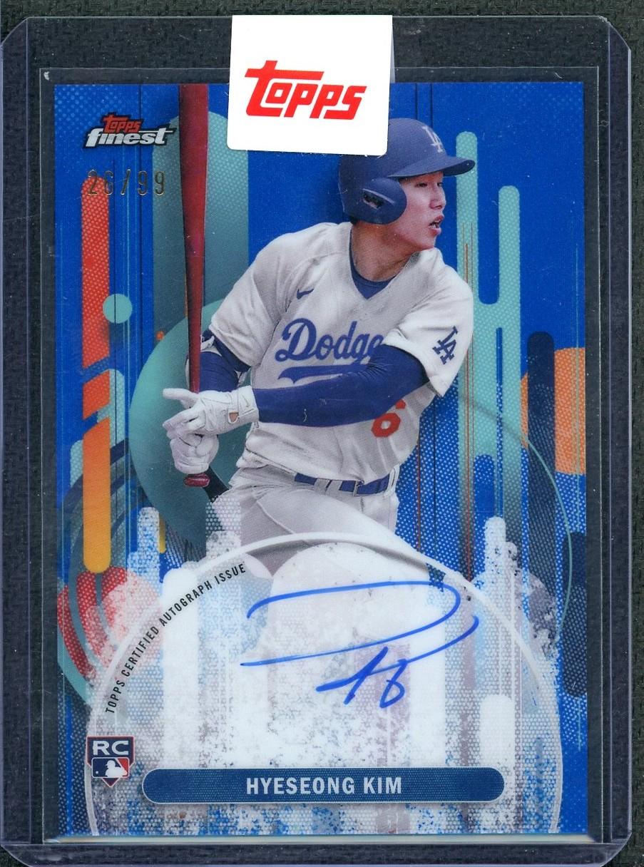 2025 Topps Finest Hyeseong Kim Blue Refractor Rookie Auto /99 | DA