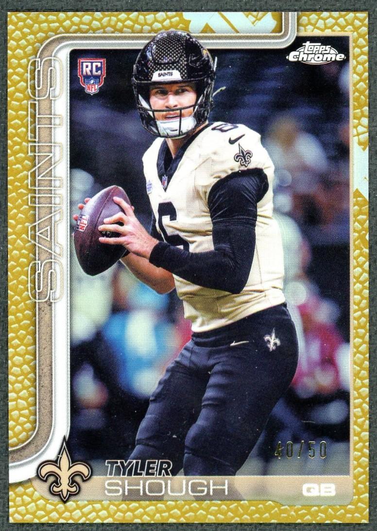 2025 Topps Chrome Tyler Shough Gold Leather Rookie /50 #398 | DA