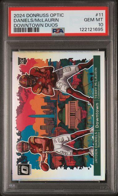 2024 Panini Donruss Optic Jayden Daniels/Terry McLaurin Downtown