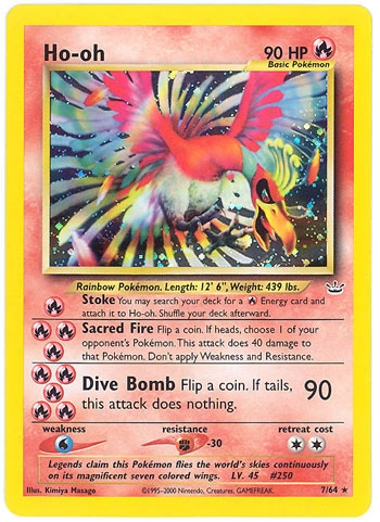 Pokemon Neo Revelations Single Ho-oh 7/64 - SLIGHT PLAY (SP)