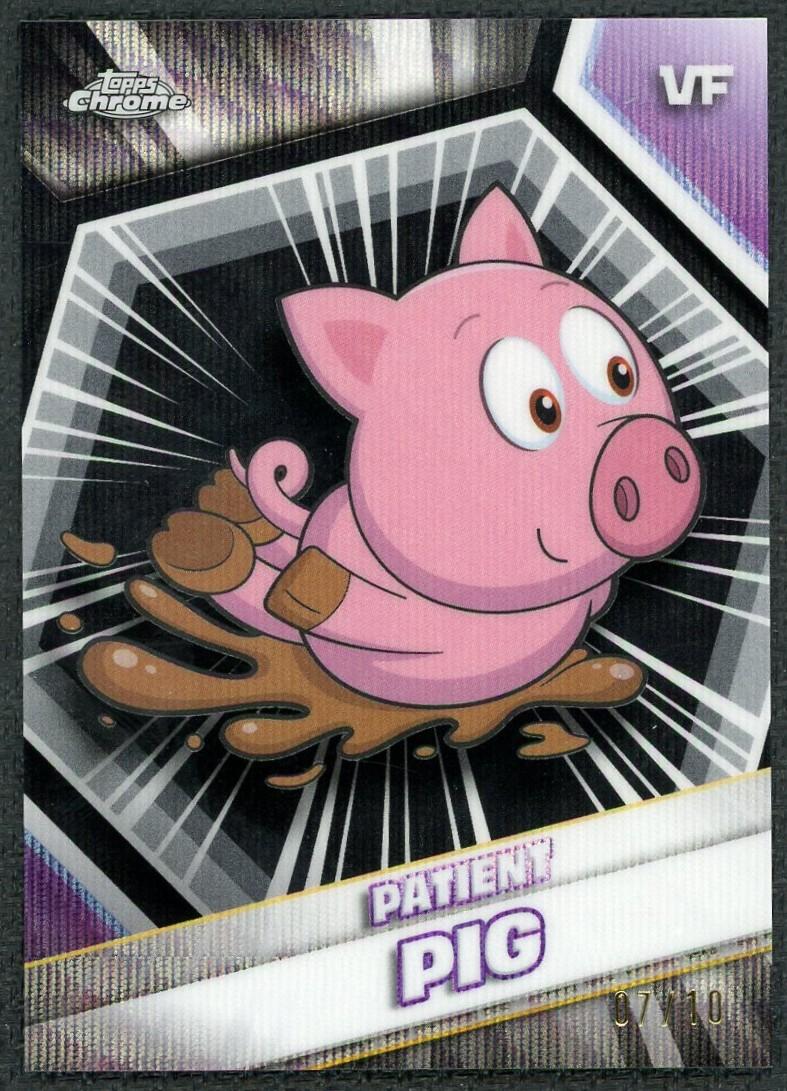 2026 Topps Chrome VeeFriends Patient Pig Black Wave Refractor /10