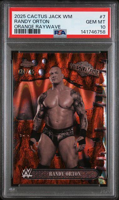 2025 Topps Chrome x Cactus Jack Wrestlemania Randy Orton Orange