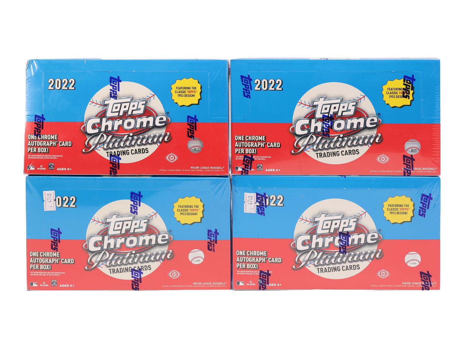 2022 Topps Chrome Platinum Anniversary Baseball Hobby 4-Box 30