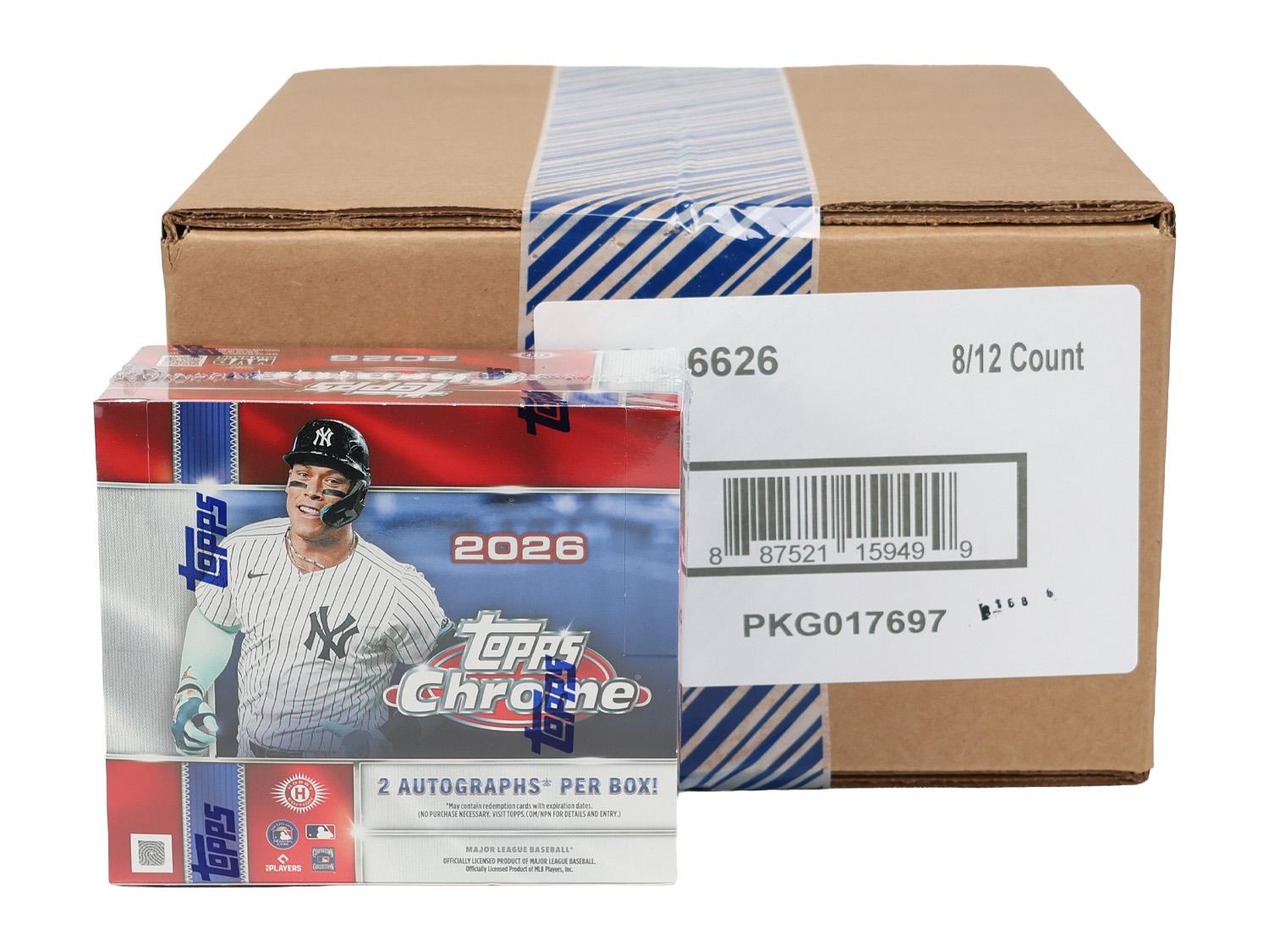 2026 Topps Chrome Baseball Hobby Jumbo 8-Box Case | DA Card World