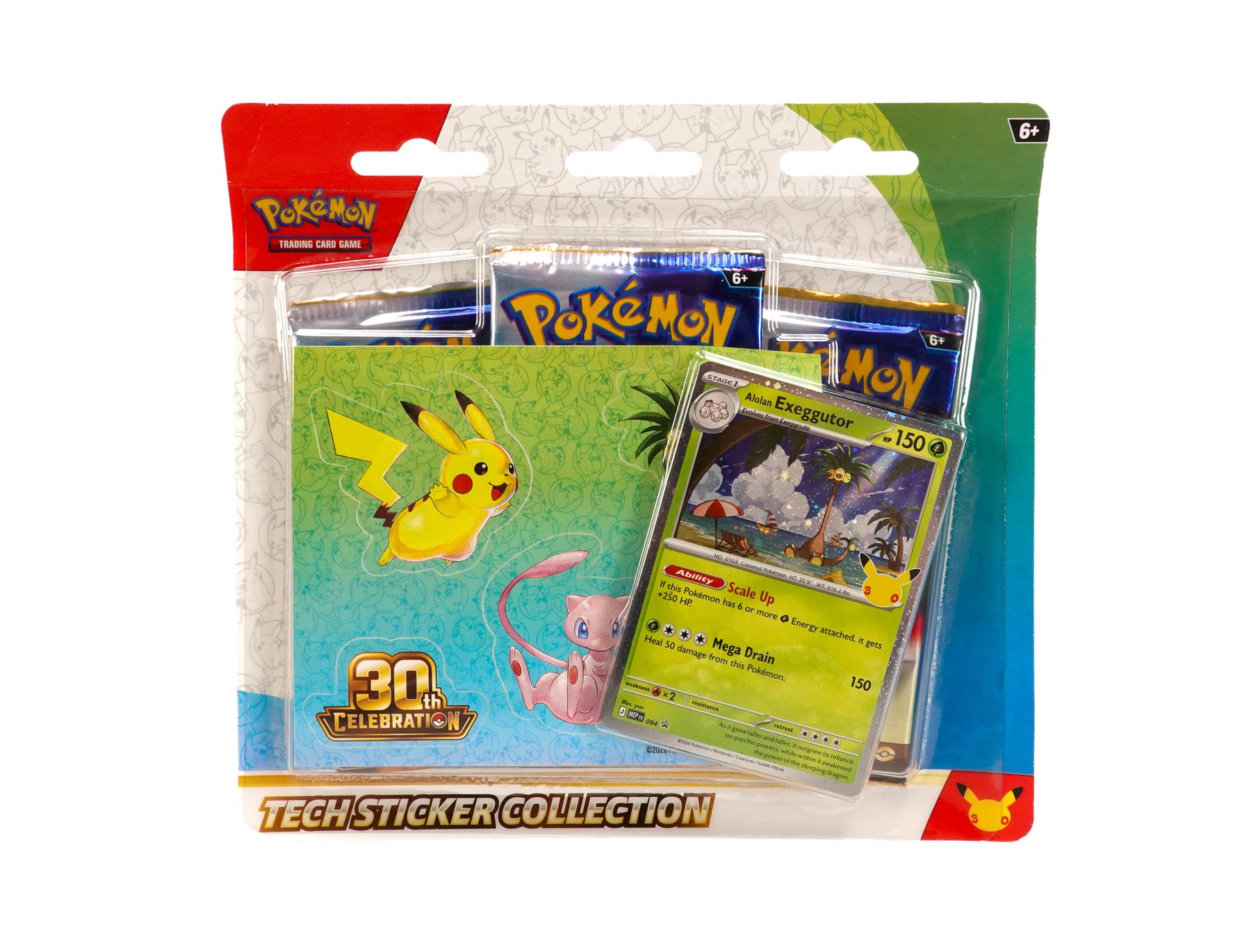 Pokemon 30th Celebration Tech Sticker Collection Blister | DA Card