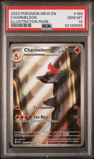 rare charmeleon pokemon card 2023 Pokemon Mew En-151 169 Charmeleon Illustration Rare PSA 10 Graded Card