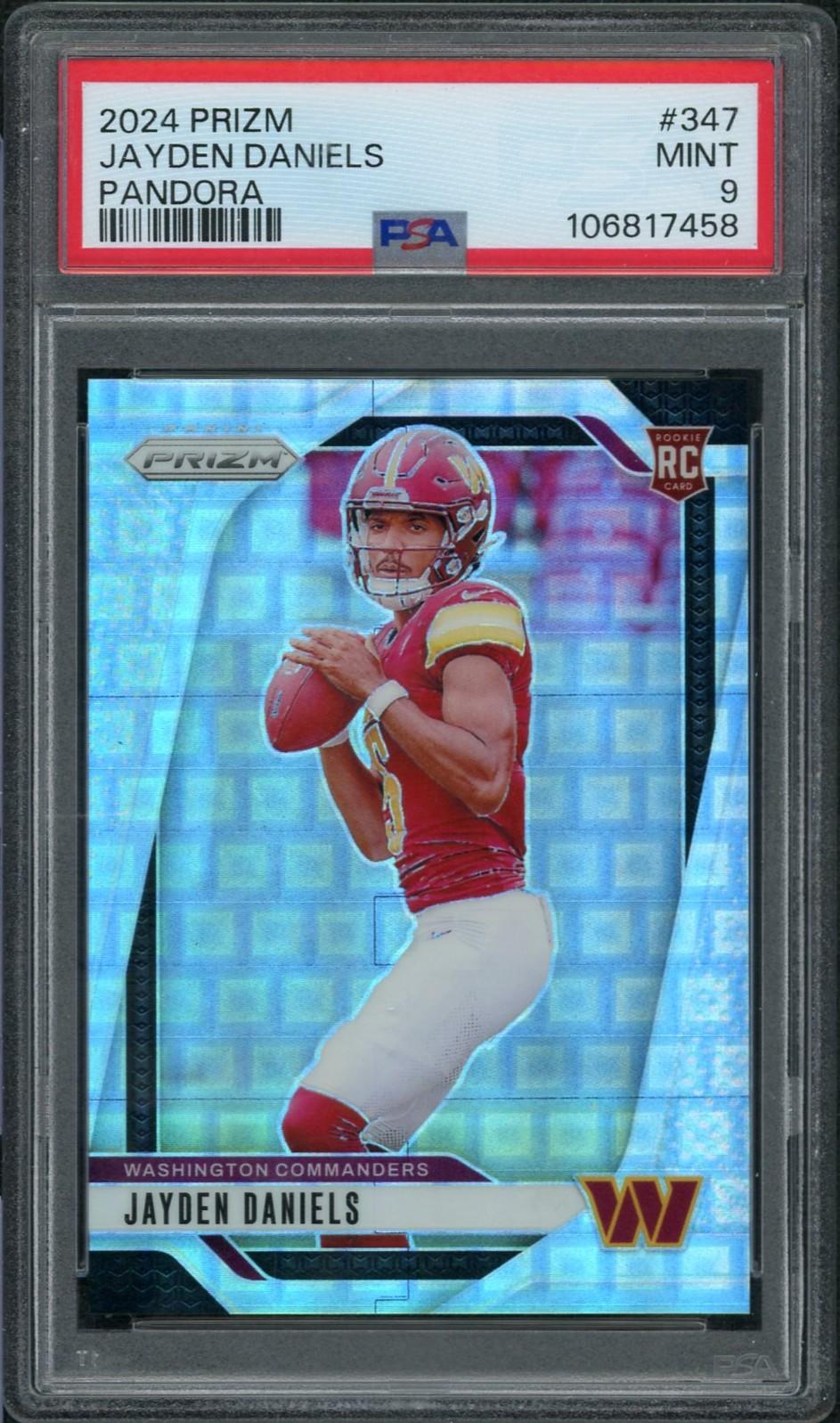 2024 Panini Prizm Jayden Daniels Rookie Pandora /400 #347 PSA 9