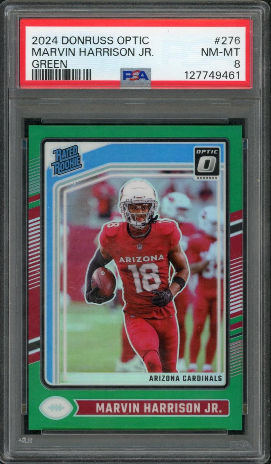 2024 Panini Donruss Optic Marvin Harrison Jr. Rated Rookie Green