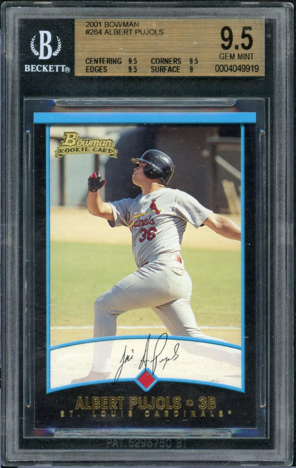 2001 Bowman Albert Pujols Rookie #264 BGS 9.5 | DA Card World