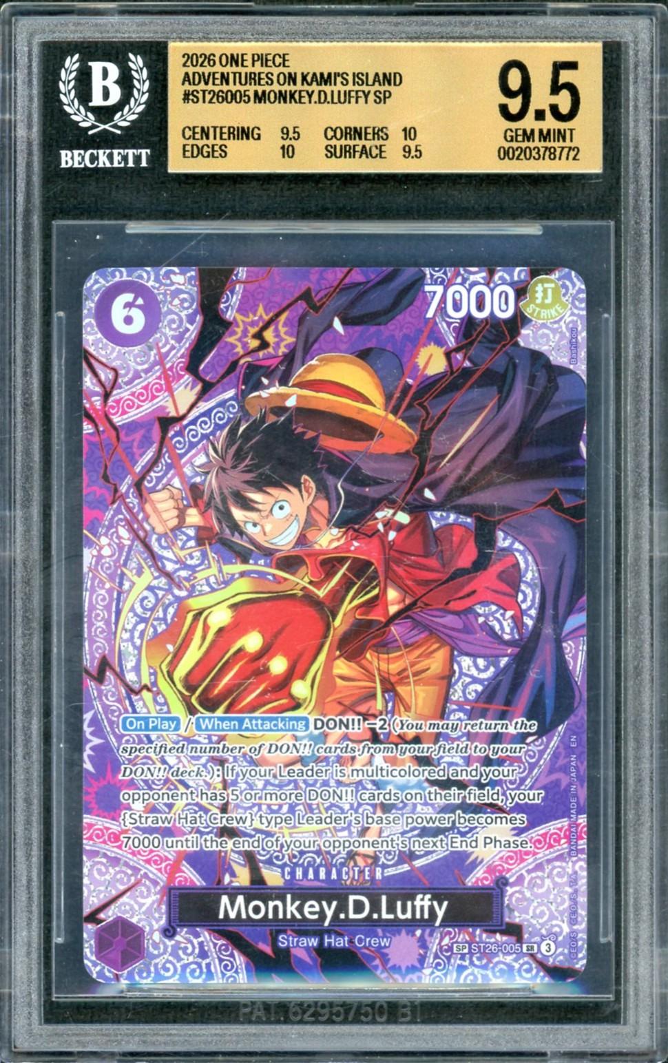 2026 One Piece Adventures On Kami's Island Monkey D. Luffy #ST26