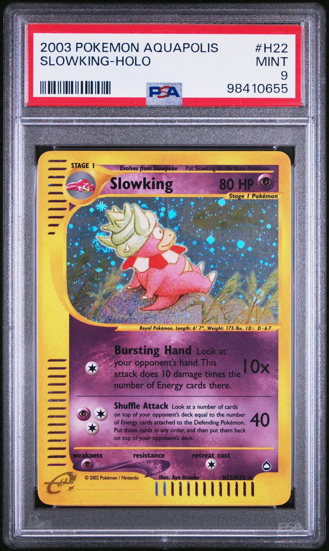 2003 Pokemon Aquapolis Slowking Holo #H22 PSA 9 | DA Card World