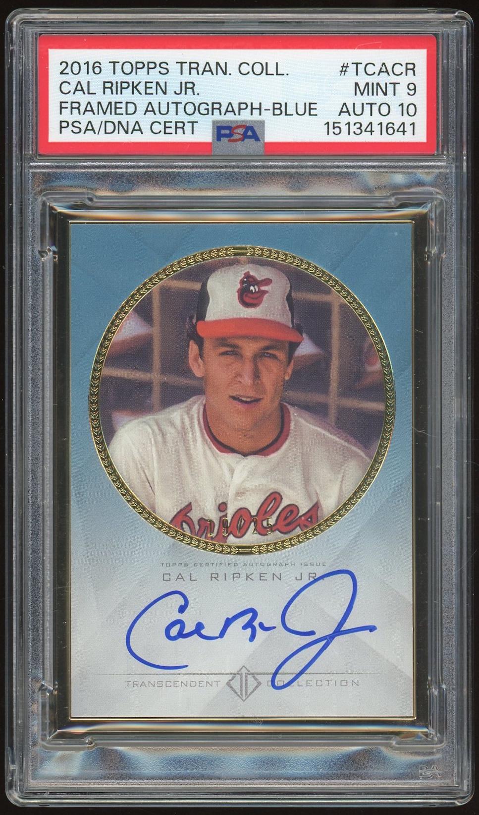 2016 Topps Transcendent #TCACR Cal Ripken Jr. Framed Auto Blue