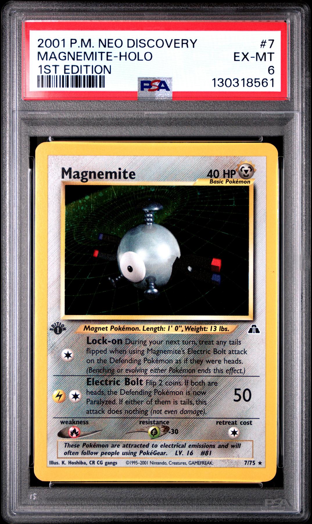 Pokemon Neo Discovery 1st Edition Magnemite 7/75 PSA 6 | DA Card World