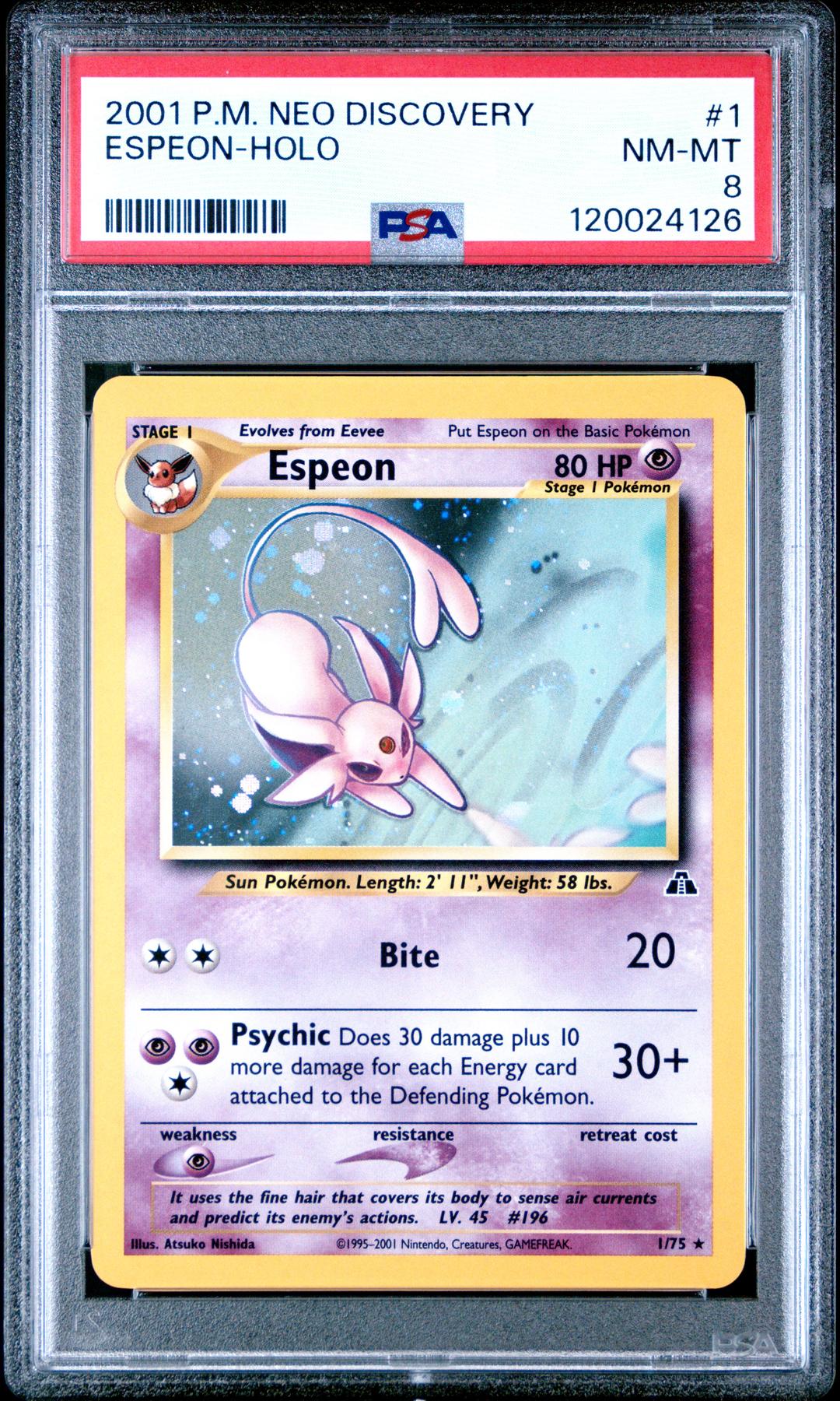 Pokemon Neo Discovery Espeon 1/75 PSA 8 | DA Card World