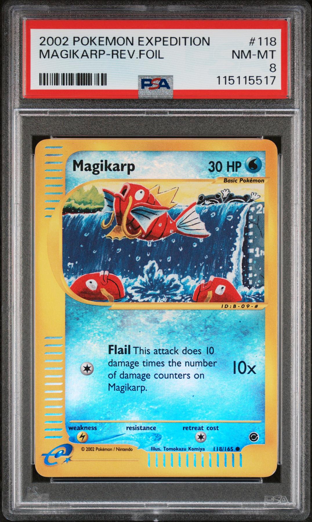 Pokemon Expedition Reverse Holo Foil Magikarp 118/165 PSA 8 | DA