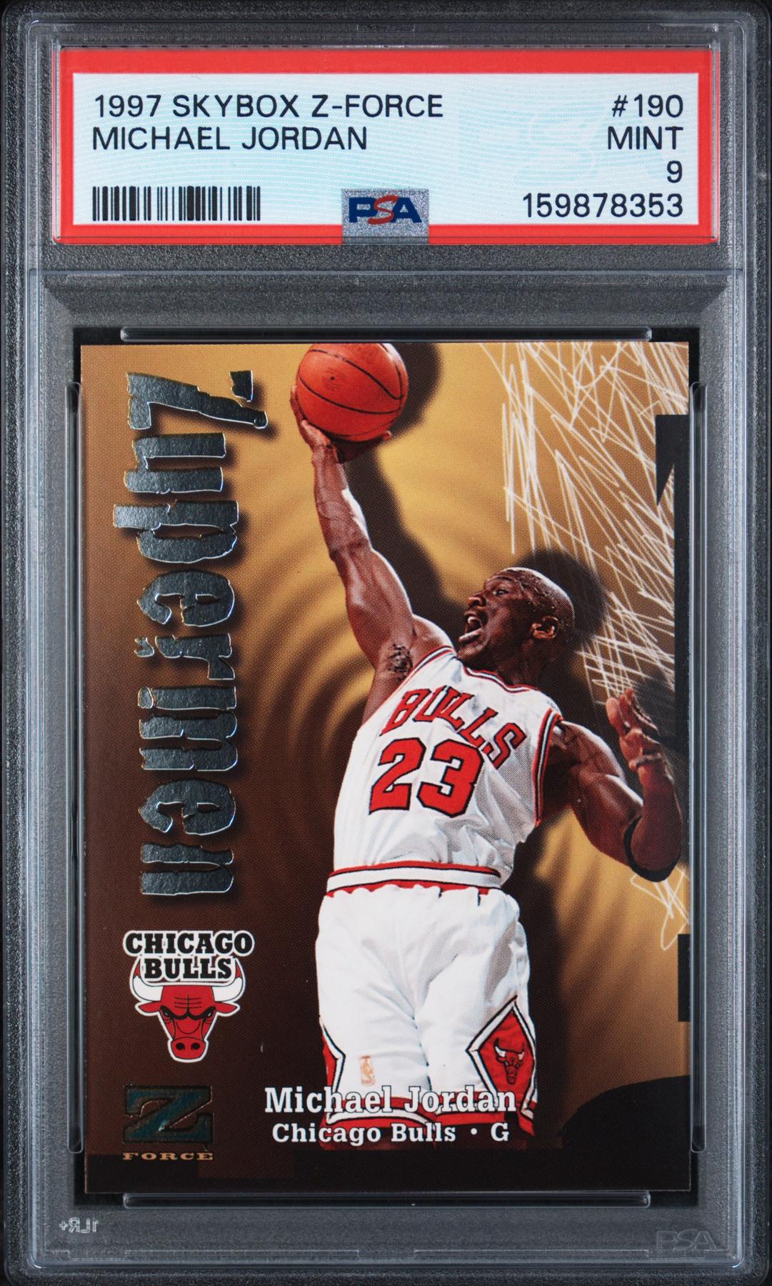 JORDAN 野球ギアセット（バラ売り不可） 1997 Skybox Z-Force Michael Jordan Zupermen #190 PSA 9 | DA Card World