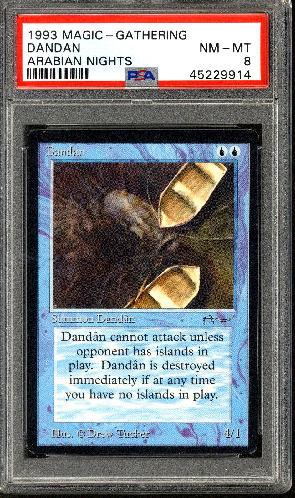 人気ブランドからコーディネートを探す Magic the Gathering Arabian Nights Dandan PSA 8 NEAR MINT NM 土地