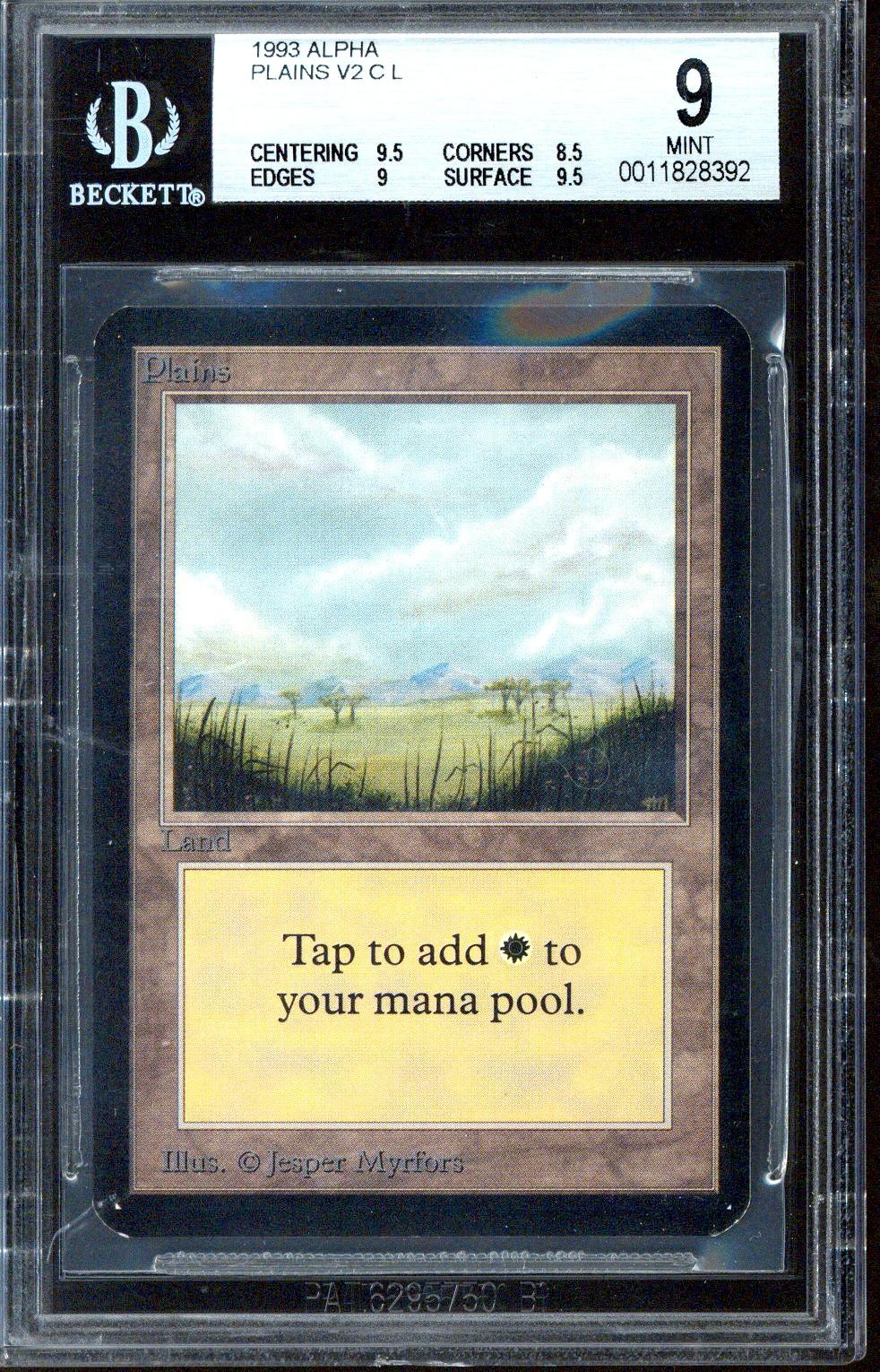 Magic the Gathering Alpha Plains BGS 9 (9.5, 8.5, 9, 9.5) DA Card World