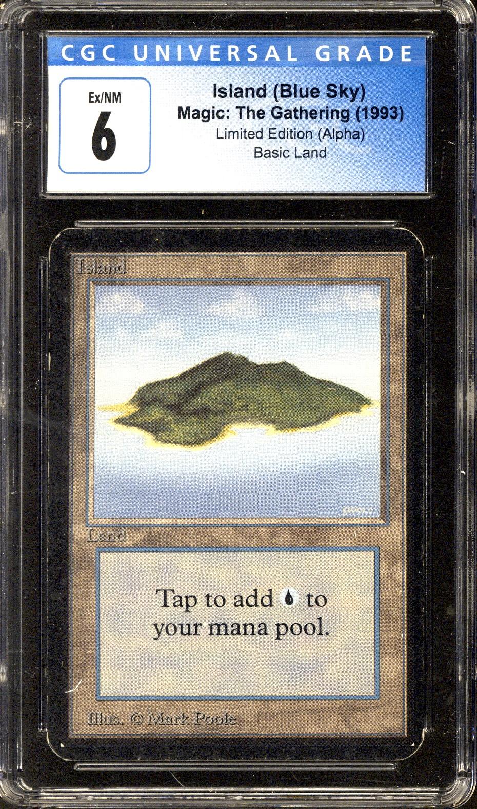 Magic the Gathering Alpha Island (Blue Sky) CGC 6 | DA Card World