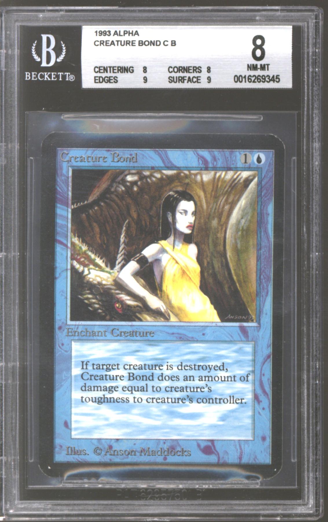 Magic the Gathering Alpha Creature Bond BGS 8 (8, 8, 9, 9, ) | DA Card ...
