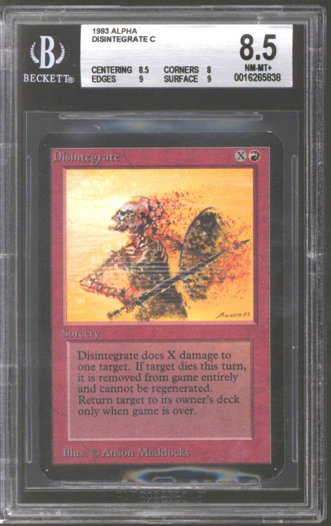 Magic the Gathering Alpha Disintegrate BGS 8.5 (8.5, 8, 9, 9) | DA Card ...