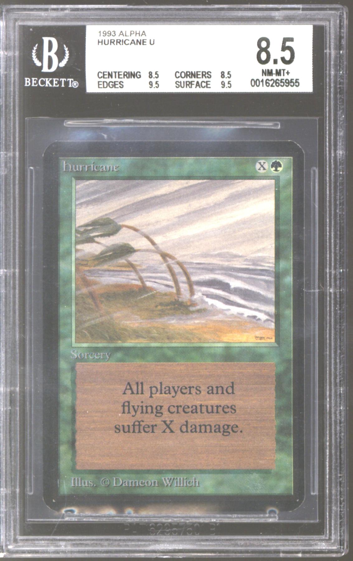 Magic the Gathering Alpha Hurricane BGS 8.5 (8.5, 8.5, 9.5, 9.5) Q++ ...