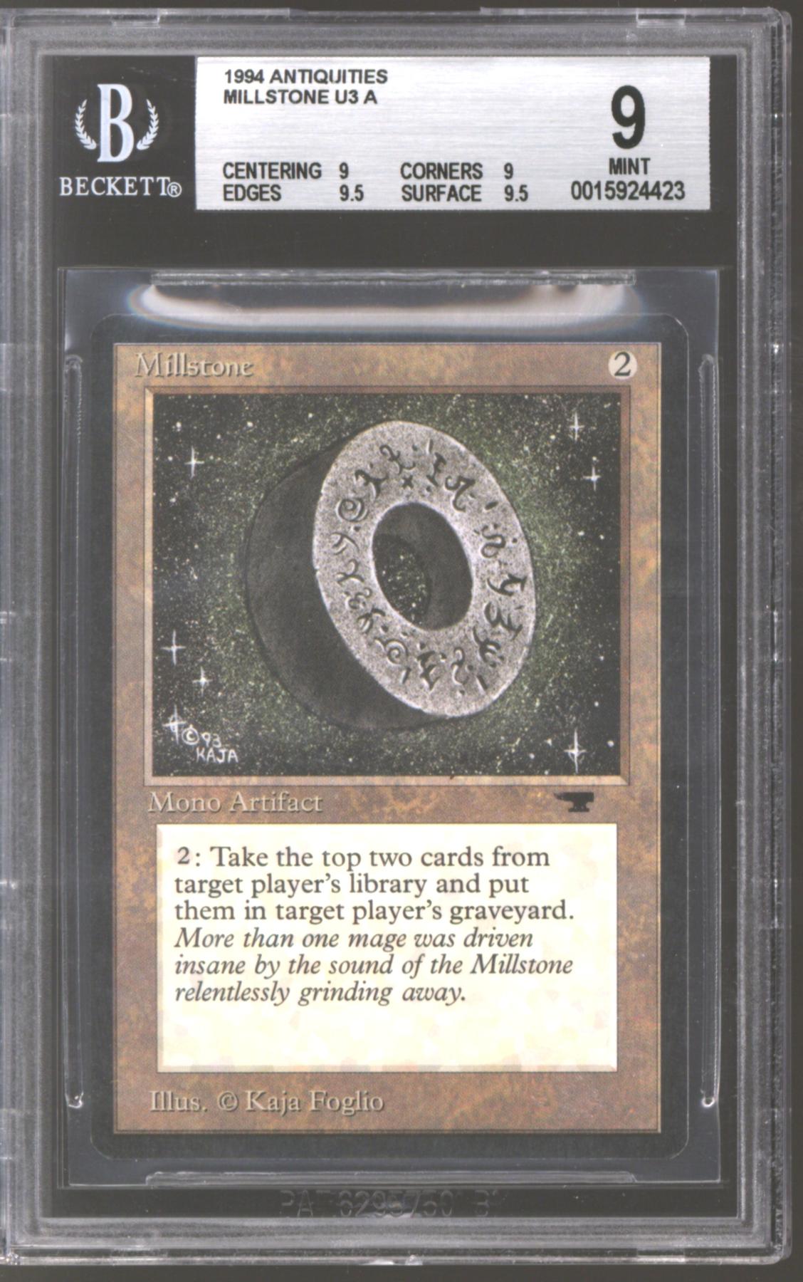 Magic the Gathering Antiquities Millstone BGS 9 (9, 9, 9.5, 9.5) Q++ ...