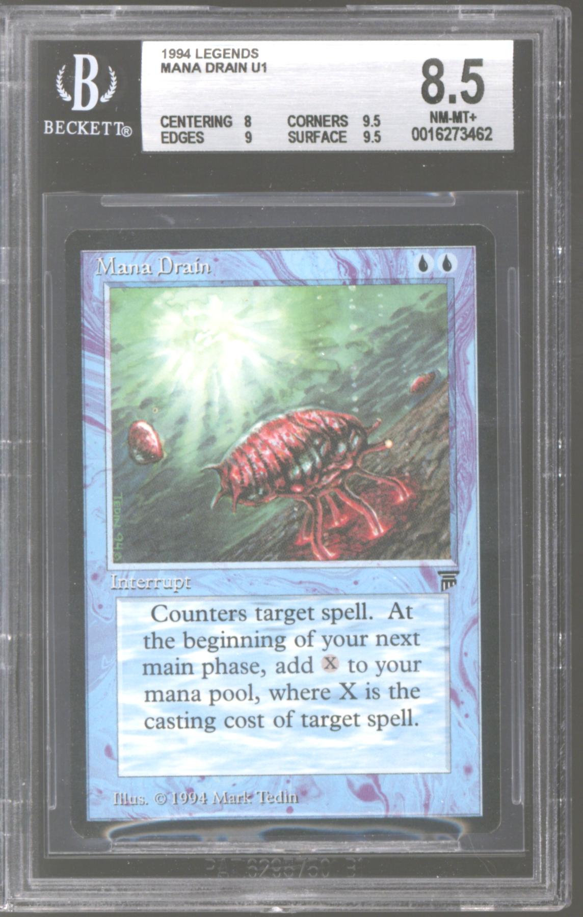 Magic the Gathering Legends Mana Drain BGS 8.5 (8, 9.5, 9, 9.5) | DA ...