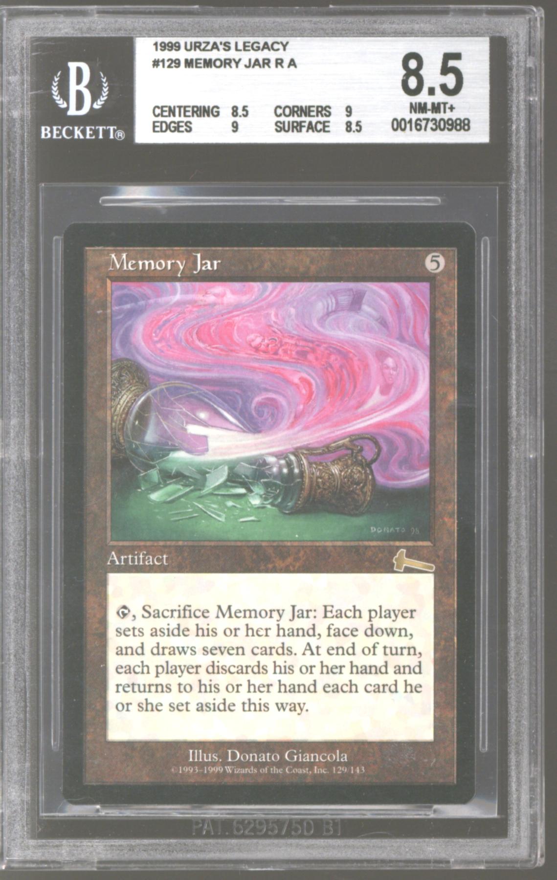 Magic The Gathering Urza's Legacy Memory Jar Jarre Mémoire Foil