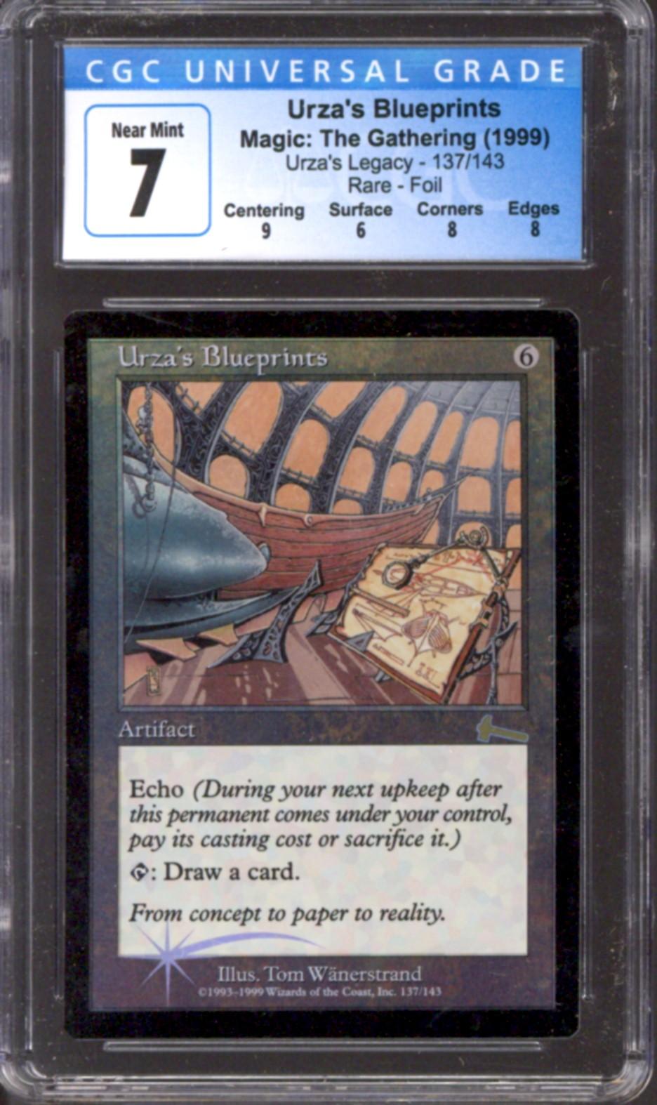 Magic the Gathering Urza's Legacy FOIL Urza's Blueprints 137/143 CGC 7 ...