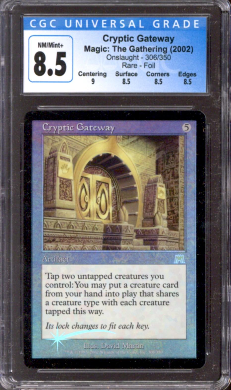 Magic the Gathering Onslaught FOIL Cryptic Gateway 306/350 CGC 8.5 NEAR ...