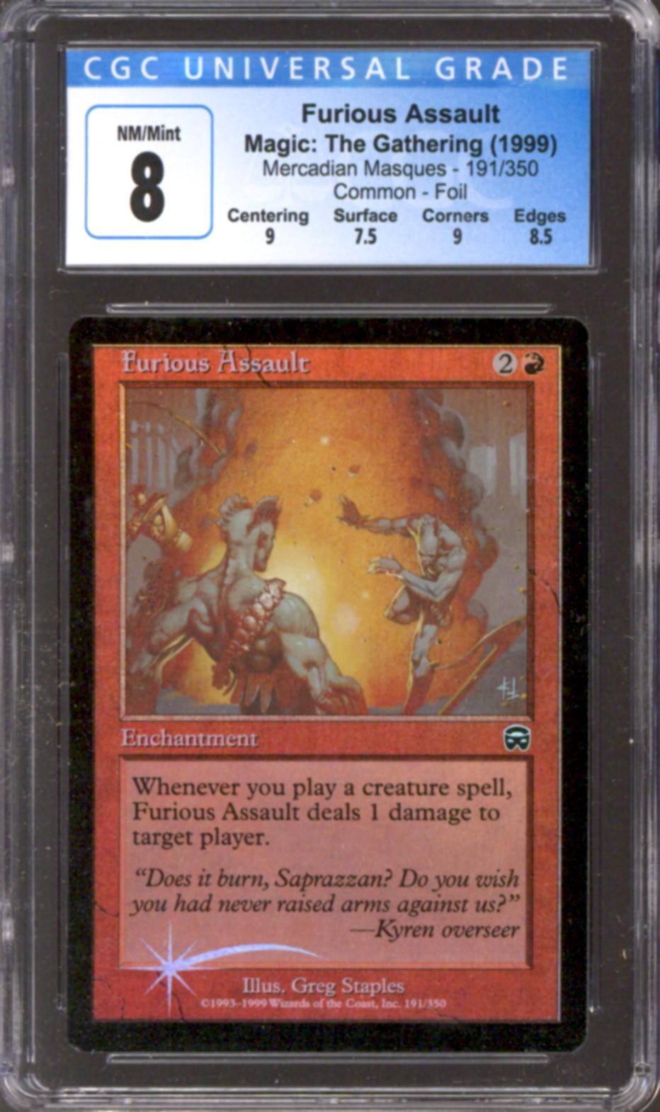 Magic the Gathering Mercadian Masques FOIL Furious Assault 191/350 CGC