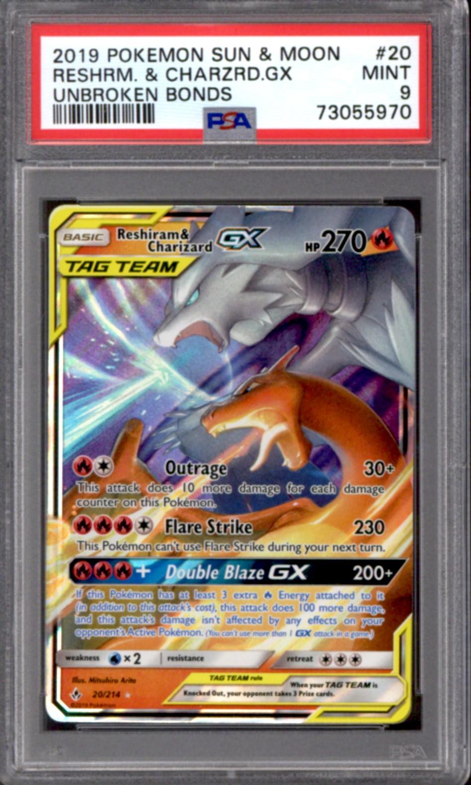 Reshiram and Charizard GX World Chaimpions ship 2019 pokemon card 