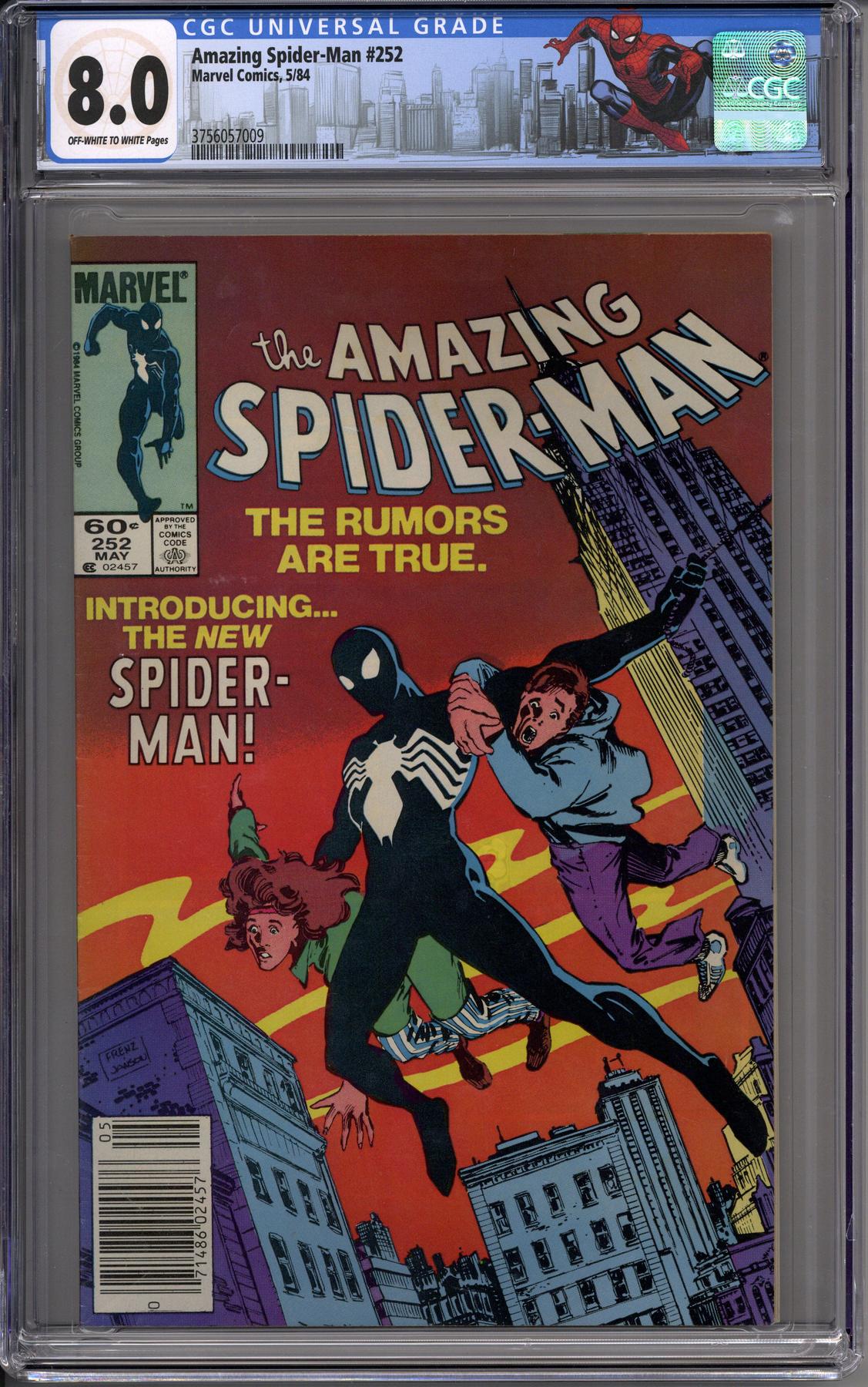 Amazing Spider-Man #252 Newsstand Variant CGC 8.0 (OW-W ...