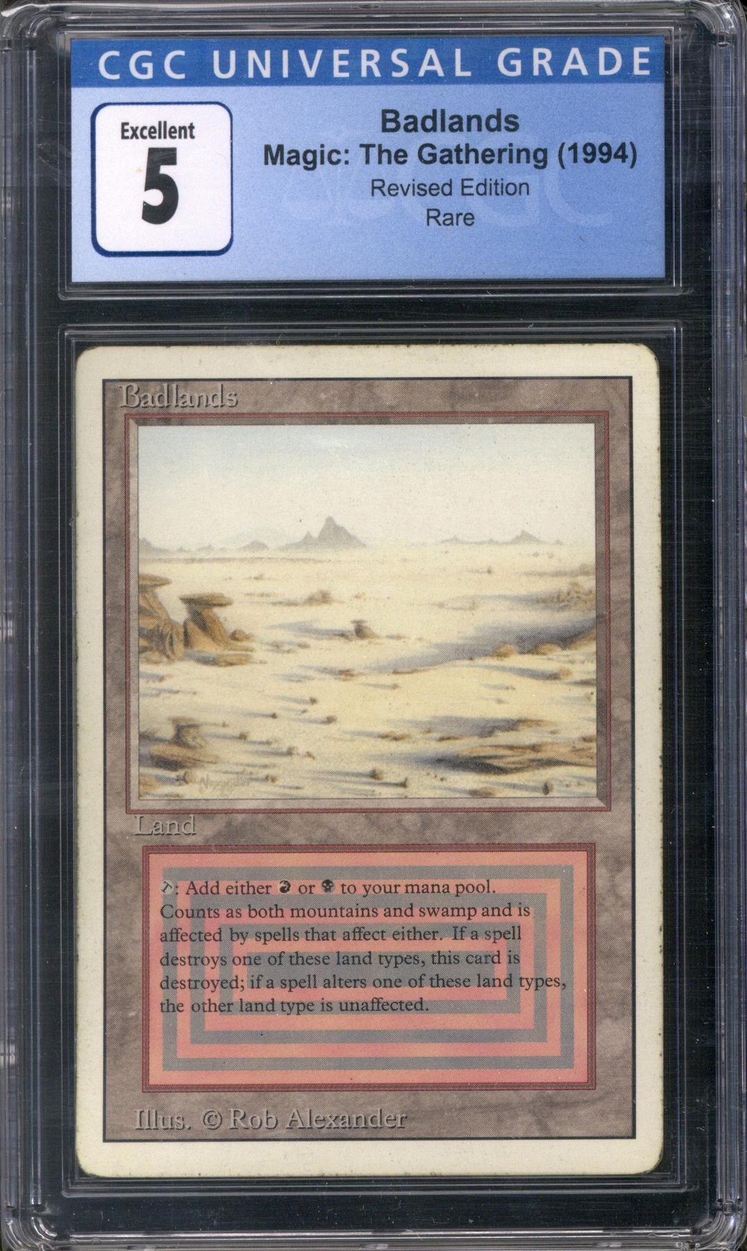 偉大な 品質保証書付 トレーディングカード Magic Mtg 3rd Ed Revised Badlands Cgc 5 魅了 Trieen Mx